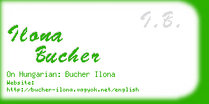 ilona bucher business card